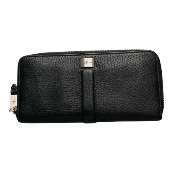 Cole Haan Black Pebbled Leather Wallet - Picture 1 of 6